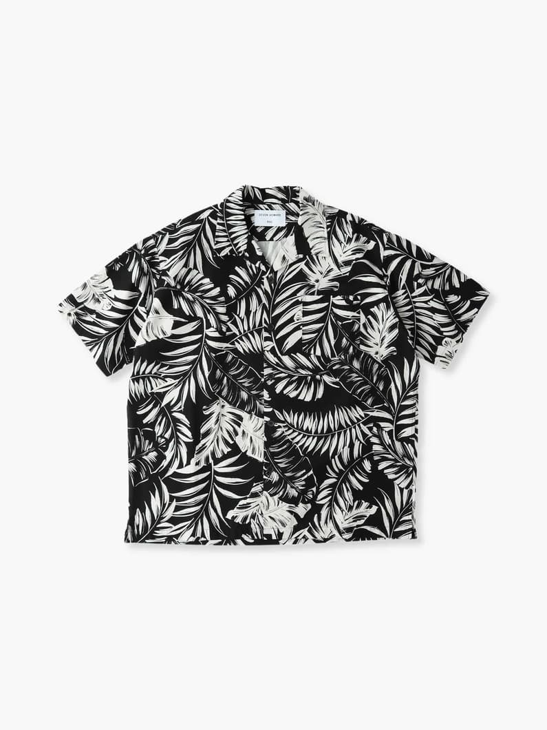 Open Collar Aloha Shirt 詳細画像 black 2