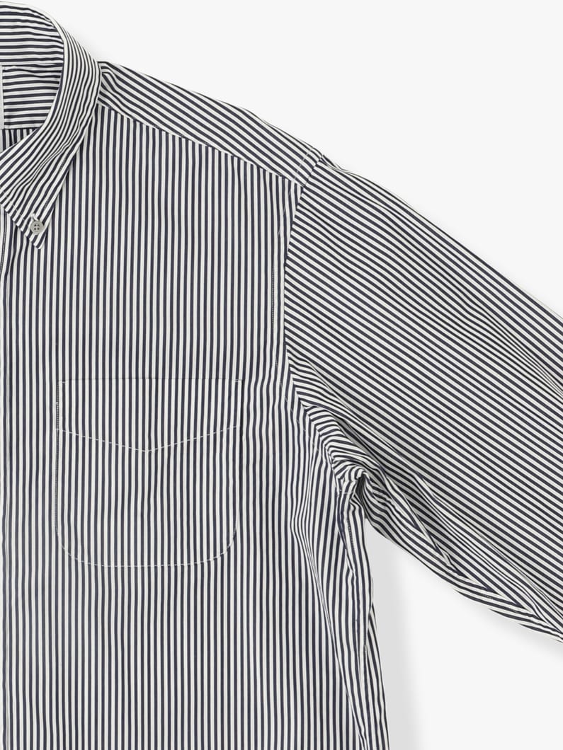 Poplin Striped Shirt 詳細画像 navy 2