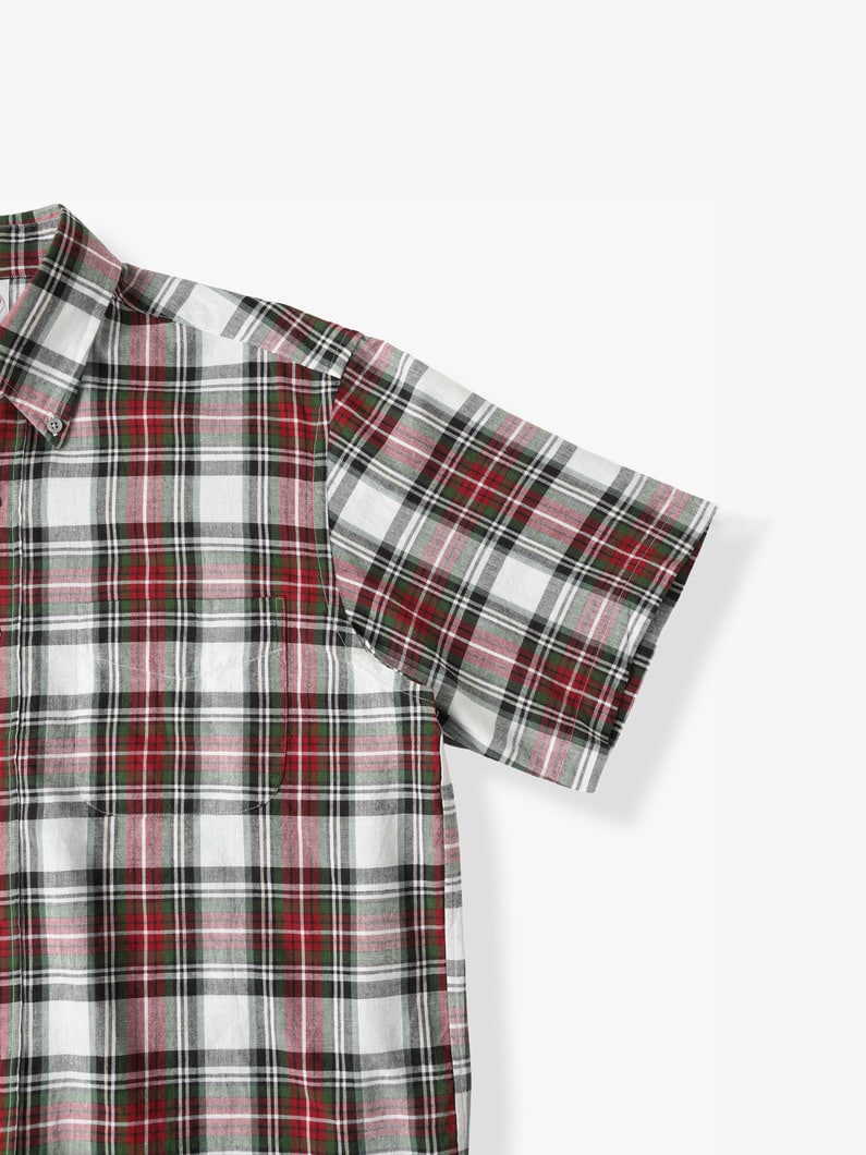 Checked Short Sleeve Shirt 詳細画像 red 2