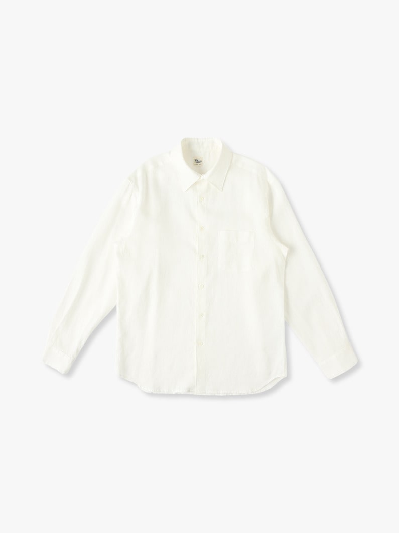 Linen Regular Collar Shirt 詳細画像 off white