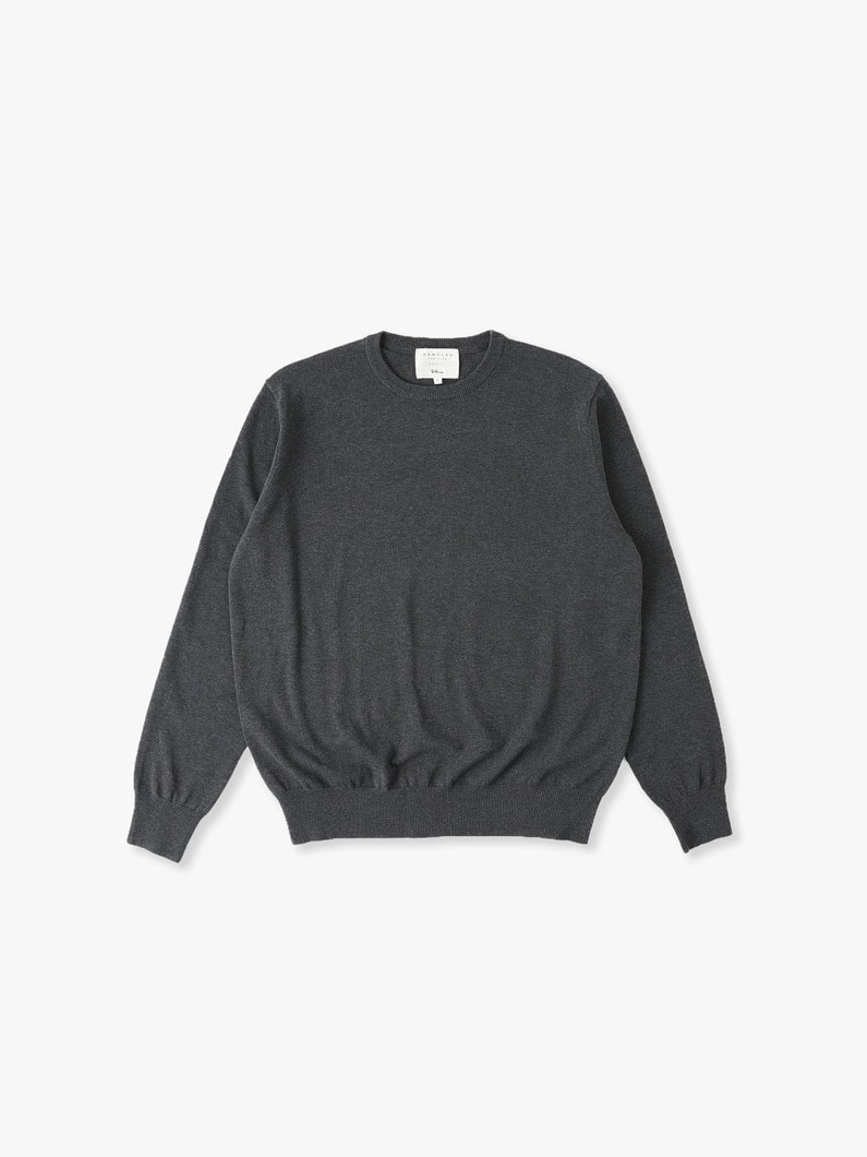 High Twisted Cotton Knit Pullover 詳細画像 charcoal gray