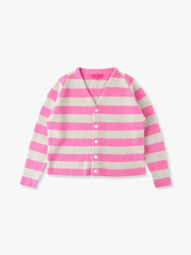 Striped Super Soft Knit Cardigan 詳細画像 pink 1
