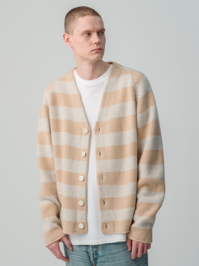 Striped Super Soft Knit Cardigan 詳細画像 light beige