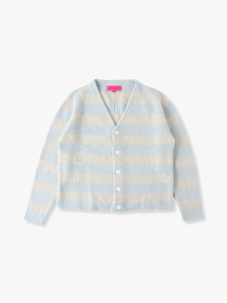 Striped Super Soft Knit Cardigan 詳細画像 light blue