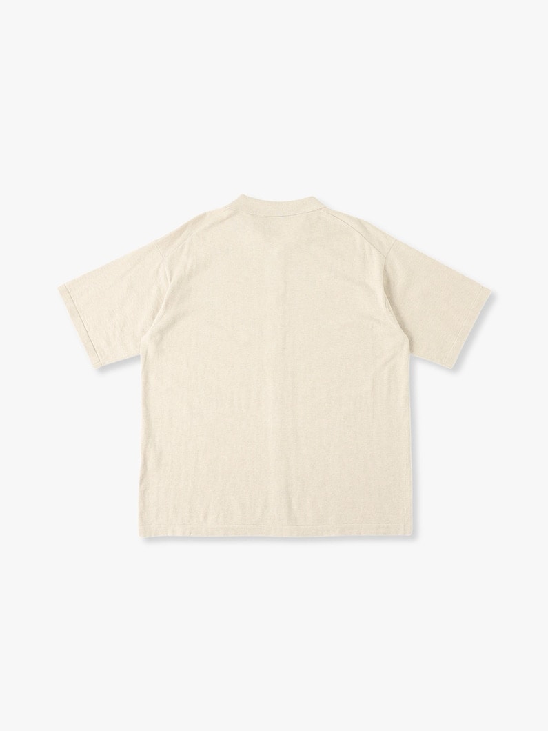 Cotton Knit Short Sleeve Shirt 詳細画像 beige 1