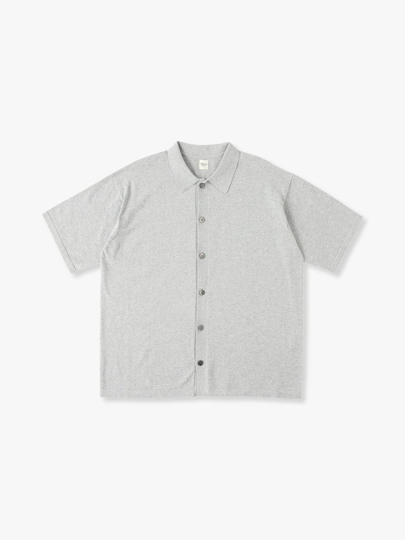 Cotton Knit Short Sleeve Shirt 詳細画像 light gray