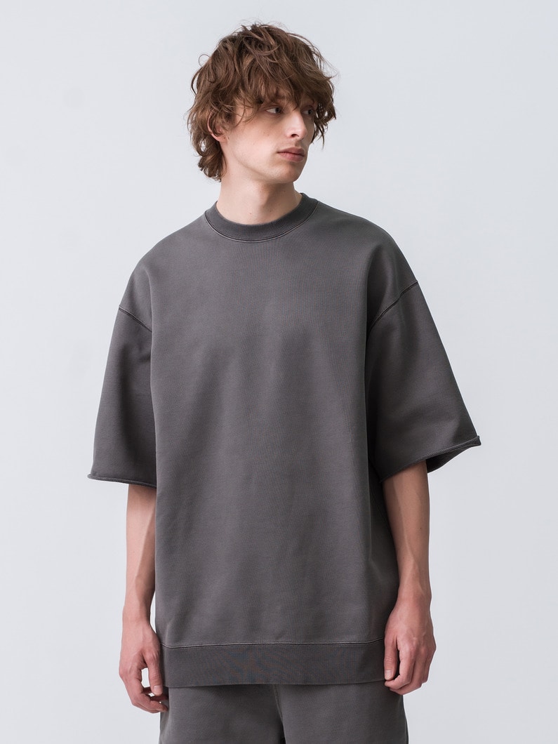 Grace Washed Sweat Tee 詳細画像 charcoal gray