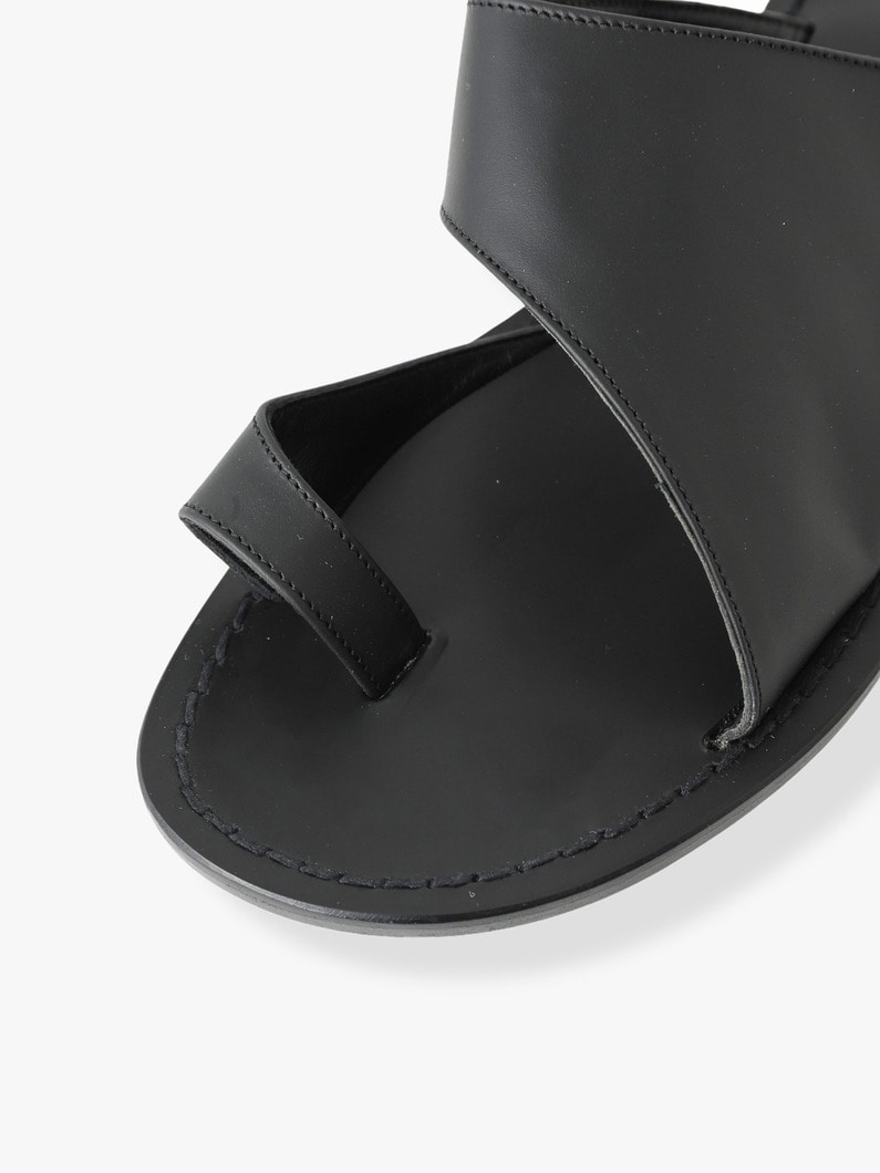 Philip Black Calf Leather Sandals 詳細画像 black 6
