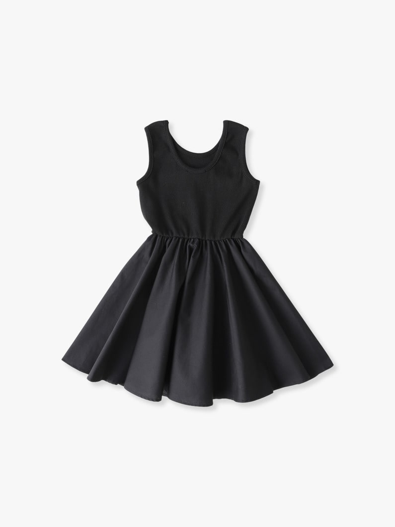 Monochrome Sleeveless Dress 詳細画像 black 1