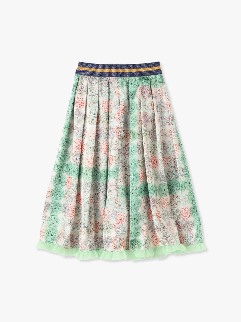 Antique Yoyo Print Skirt 詳細画像 off white 1