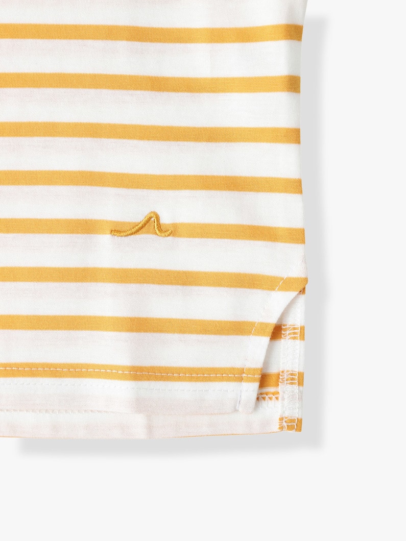 Striped Long Sleeve Tee (mustard/blue) 詳細画像 mustard 3