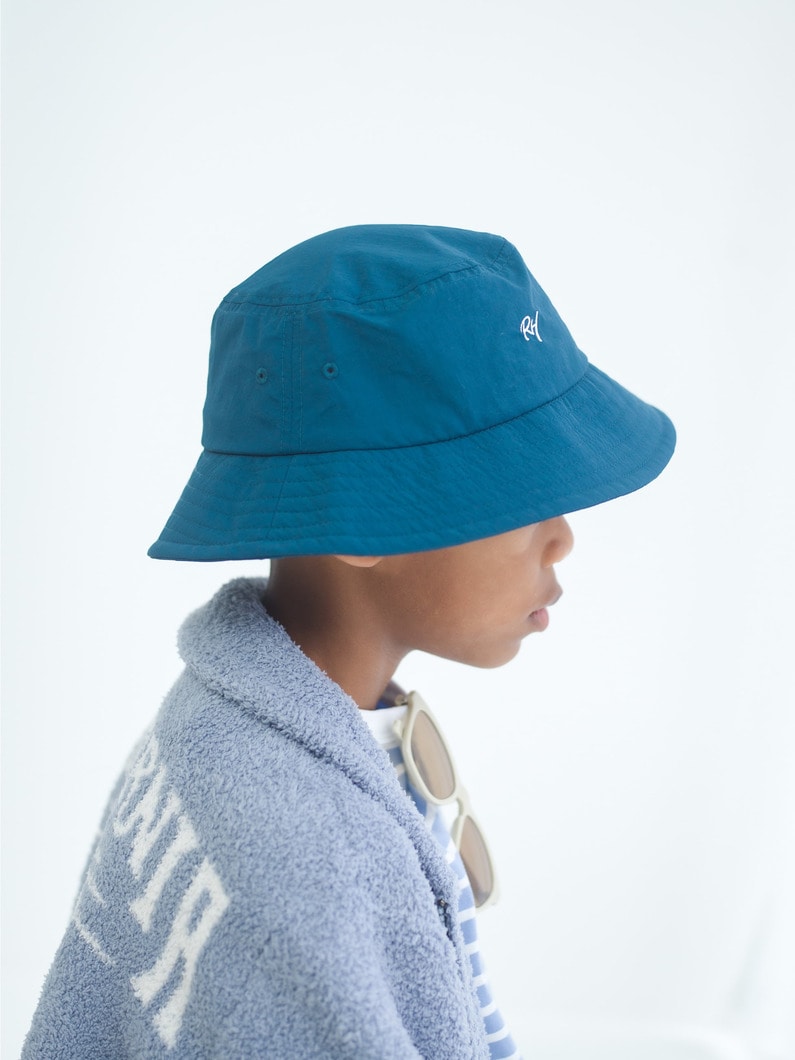 Kids Nylon Bucket Hat (off white/blue) 詳細画像 blue 4