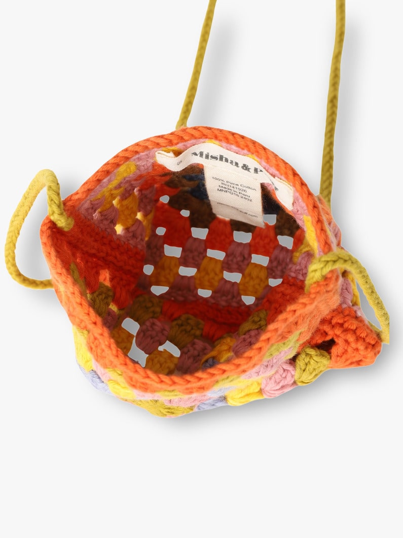 Crochet Big Square Bag 詳細画像 brown 3