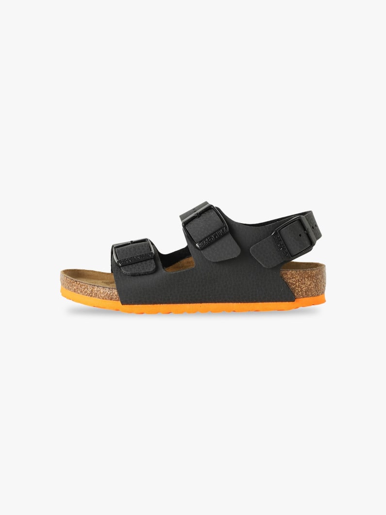 Milano Kids Birko Flor Desert Soil Black Orange Sandals (15-21cm) 詳細画像 black 1