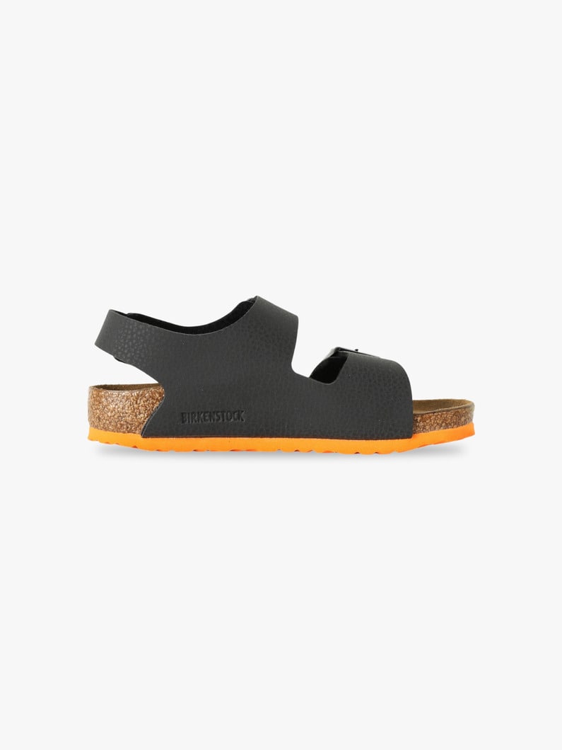 Milano Kids Birko Flor Desert Soil Black Orange Sandals (15-21cm) 詳細画像 black 2