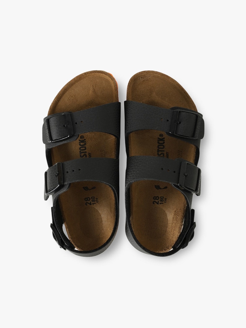 Milano Kids Birko Flor Desert Soil Black Orange Sandals (15-21cm) 詳細画像 black 4