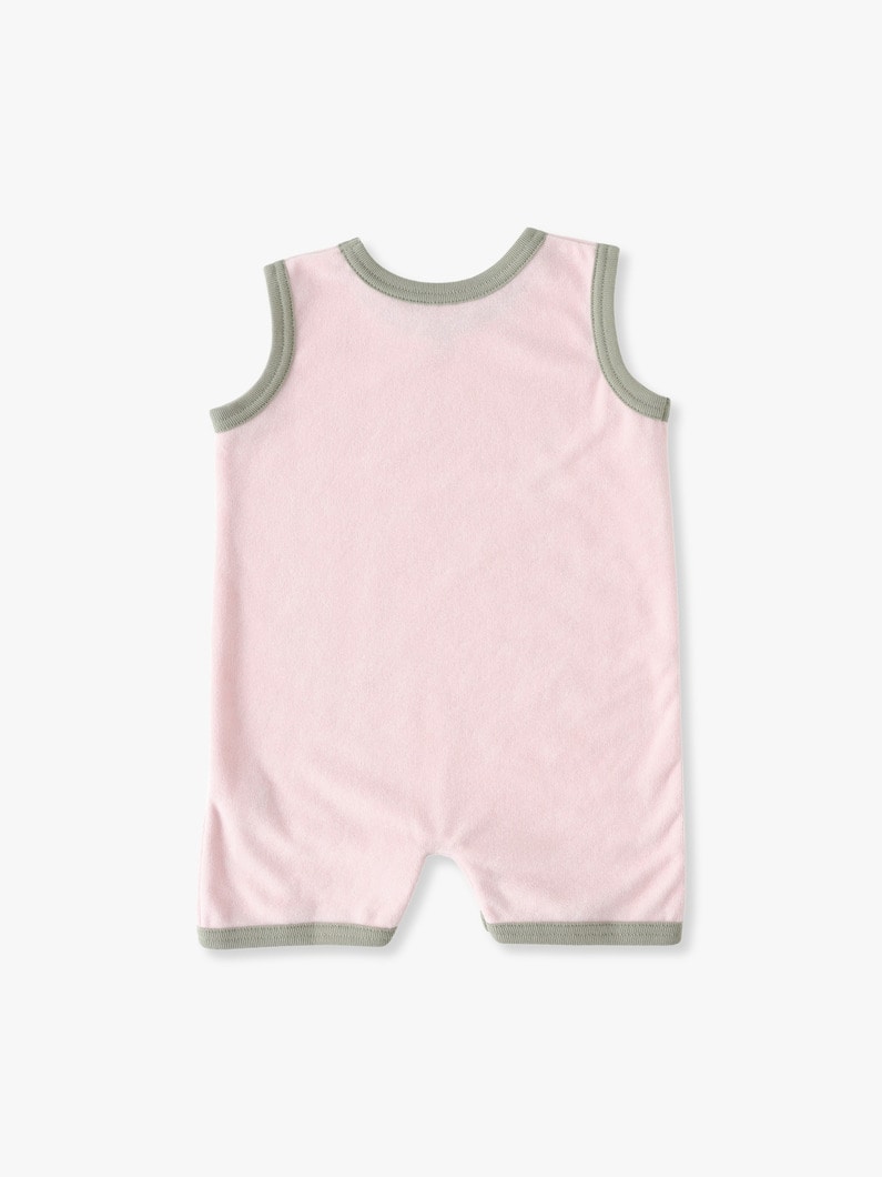 Soft Pile Tank Rompers (pink/blue) 詳細画像 pink 1