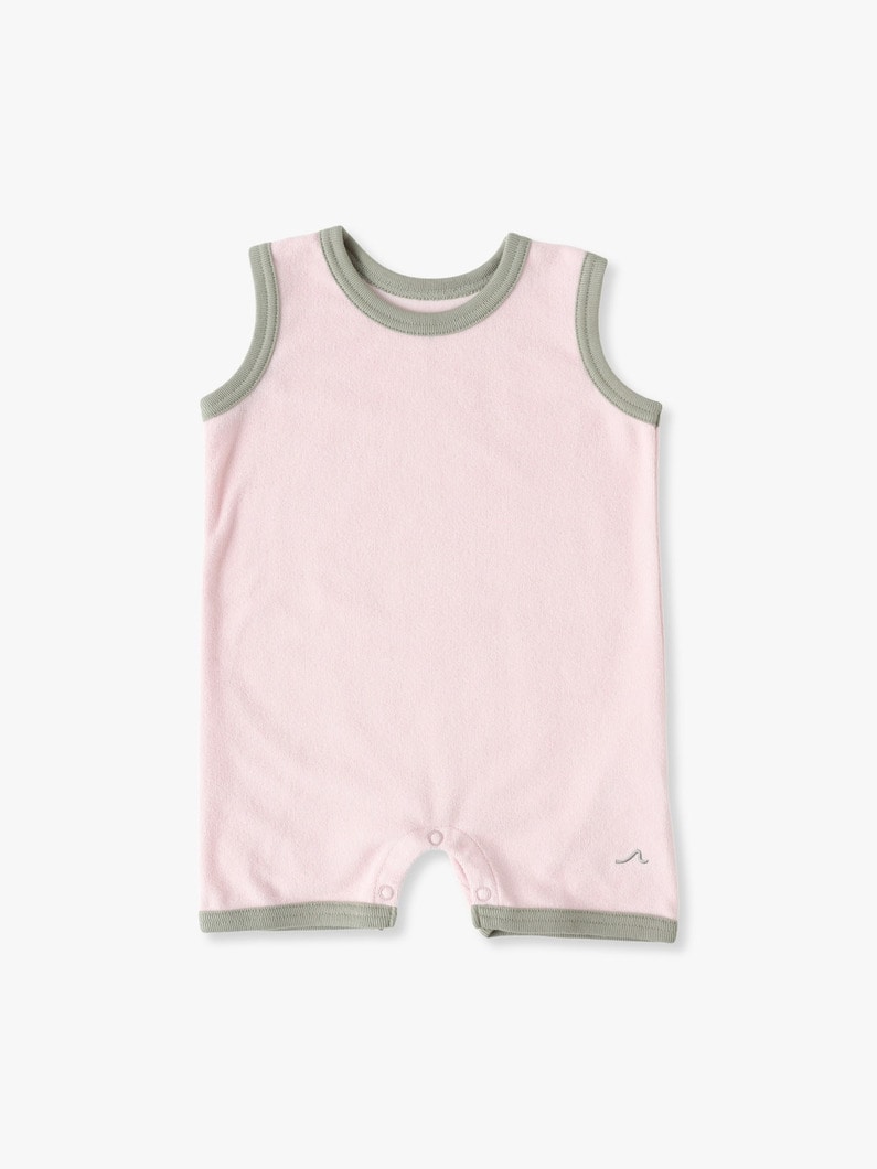 Soft Pile Tank Rompers (pink/blue) 詳細画像 pink 3