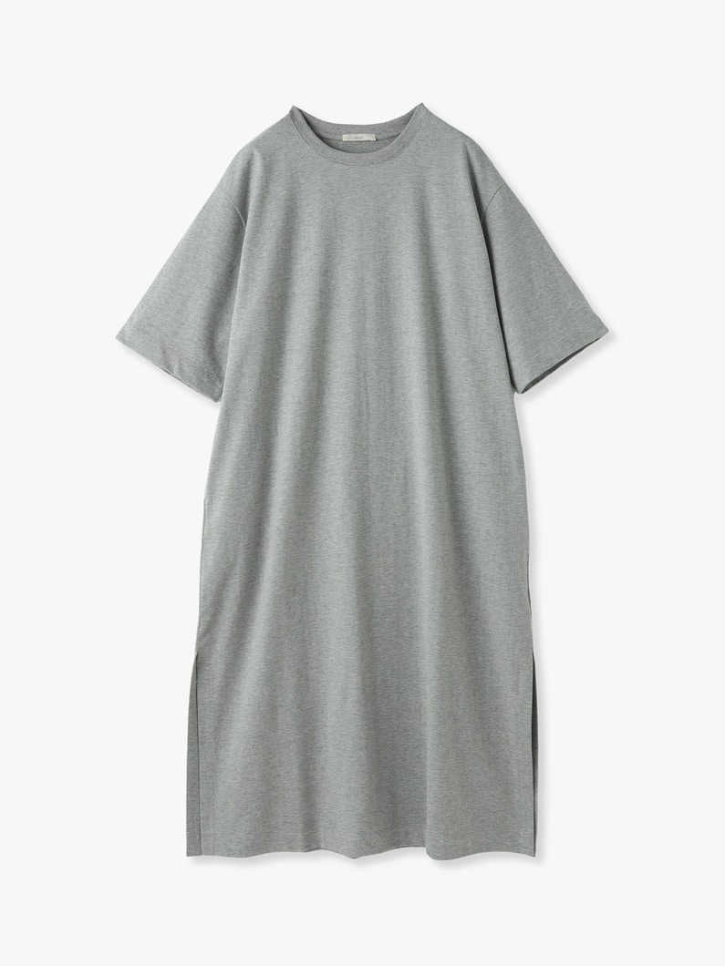 Organic High Gauge Cotton Knit Dress 詳細画像 top gray