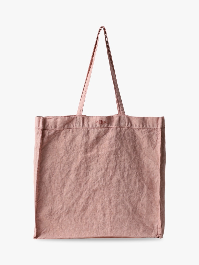 Linen Grocery Tote Bag 詳細画像 pink