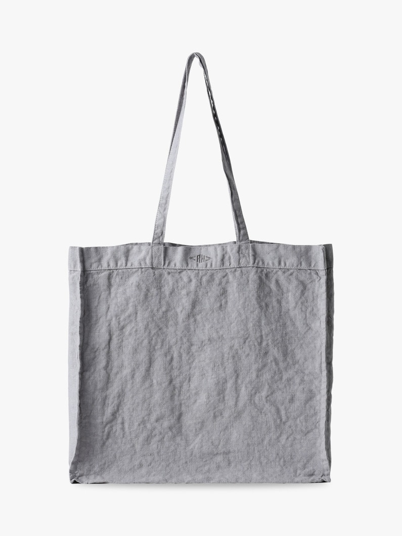 Linen Grocery Tote Bag 詳細画像 gray