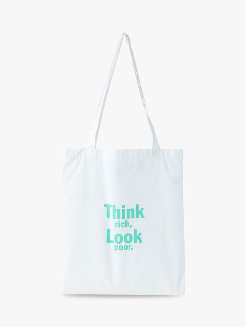 Think Rich Look Poor Tote Bag 詳細画像 turquoise 2