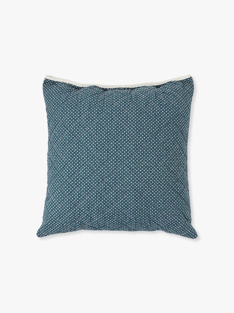 Dot Quilted Pillow (27×27 inch) 詳細画像 navy 1