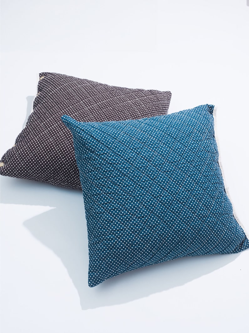 Dot Quilted Pillow (27×27 inch) 詳細画像 navy 6