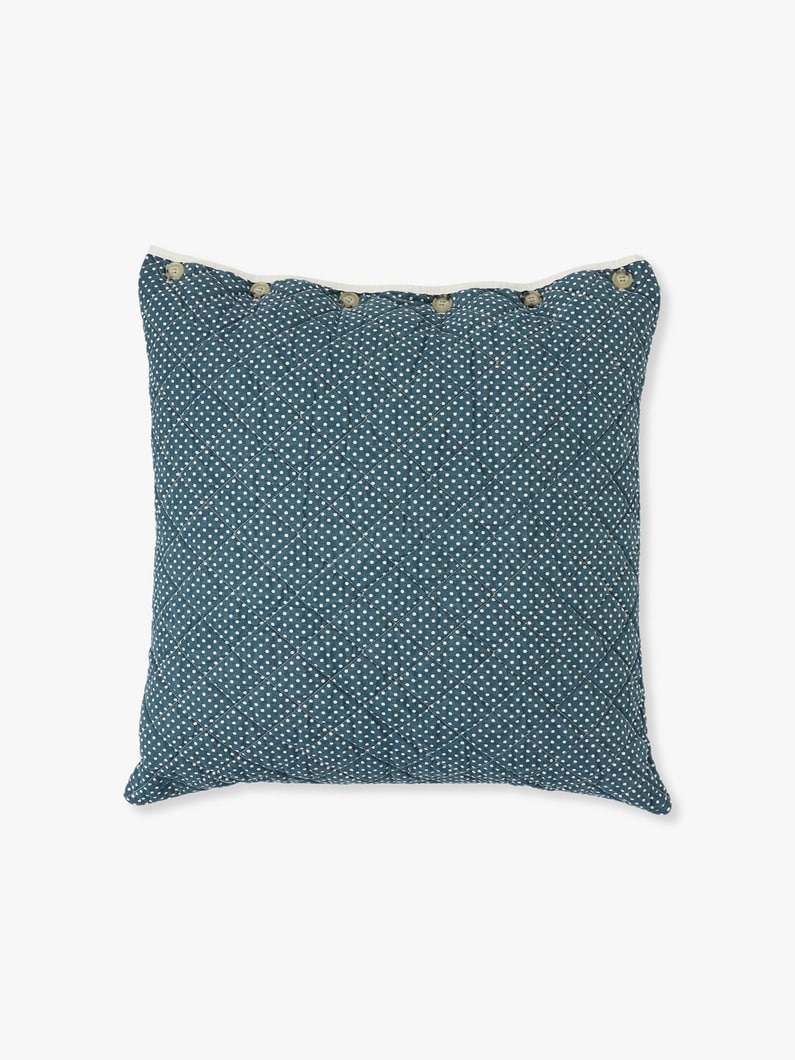 Dot Quilted Pillow (27×27 inch) 詳細画像 navy