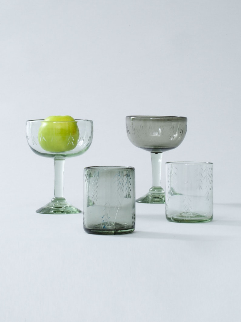 Spike Pattern Cut Cocktail Glass (Dark Gray) 詳細画像 dark gray 4