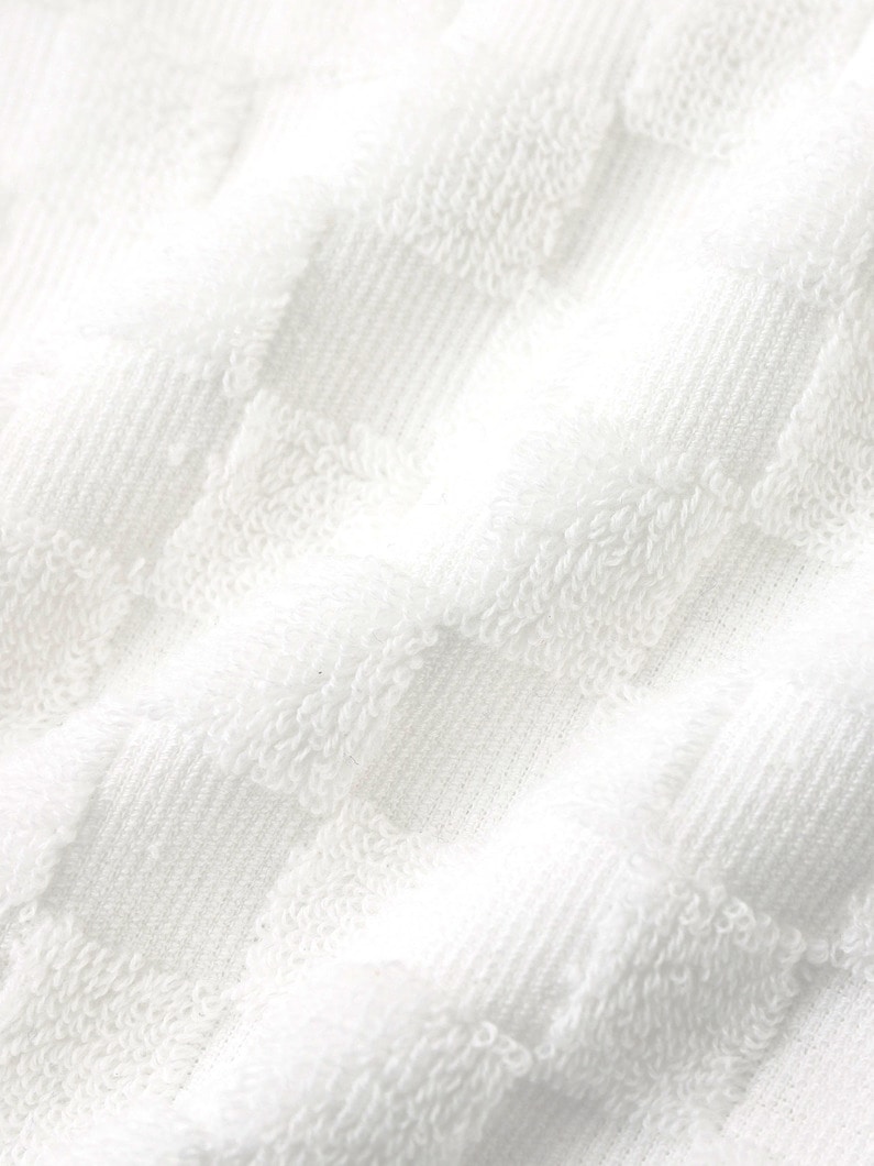 White Checkered Flag Towel Handkerchief 詳細画像 beige 1