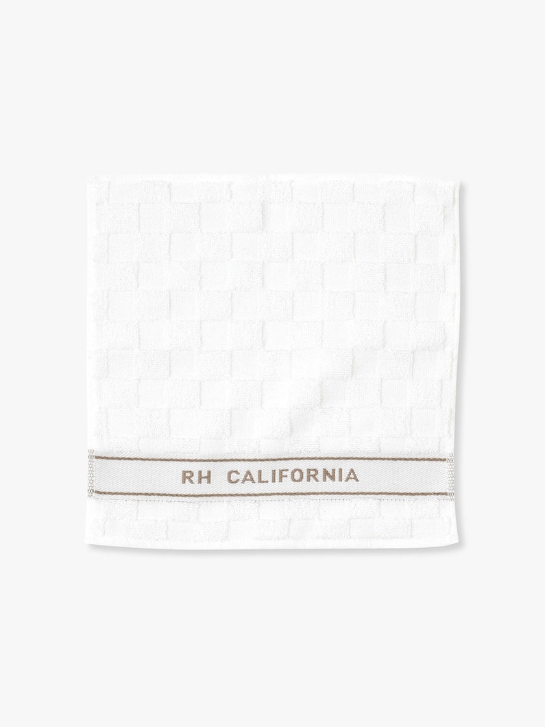 White Checkered Flag Towel Handkerchief 詳細画像 beige