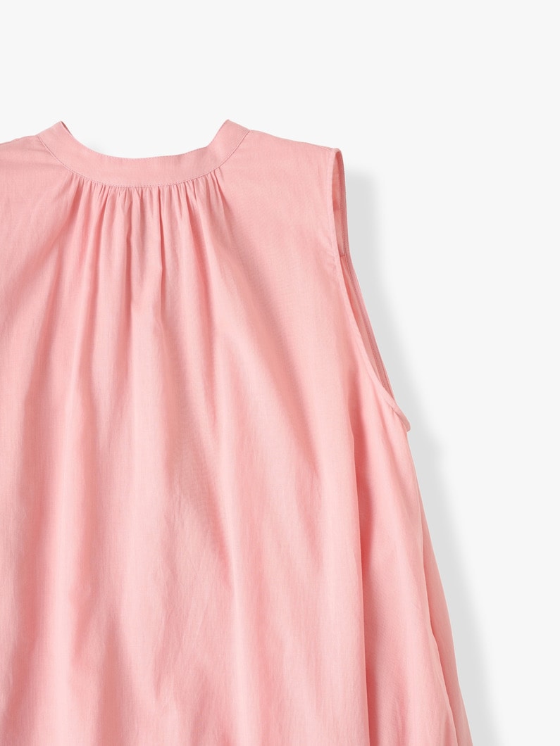 Organic Cotton Voile Tiered Dress 詳細画像 pink 2