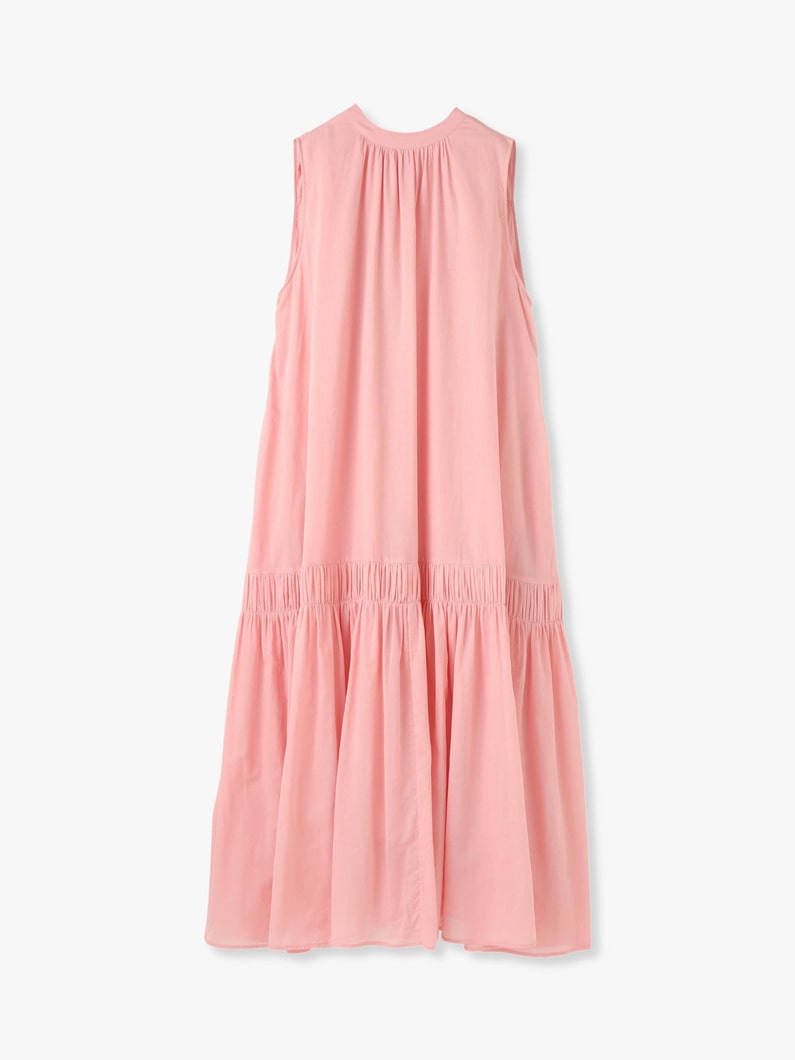 Organic Cotton Voile Tiered Dress 詳細画像 pink 2