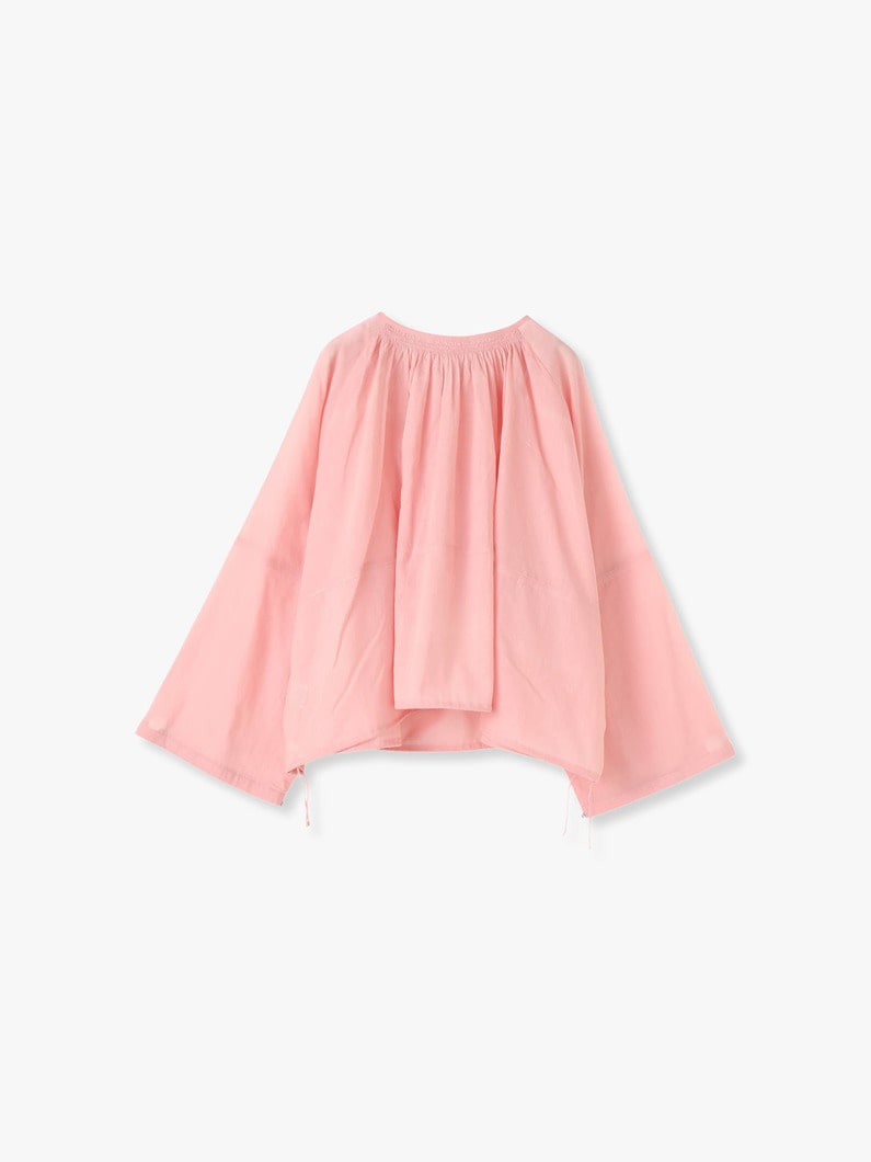 Organic Cotton Voile Smock Blouse 詳細画像 pink 3