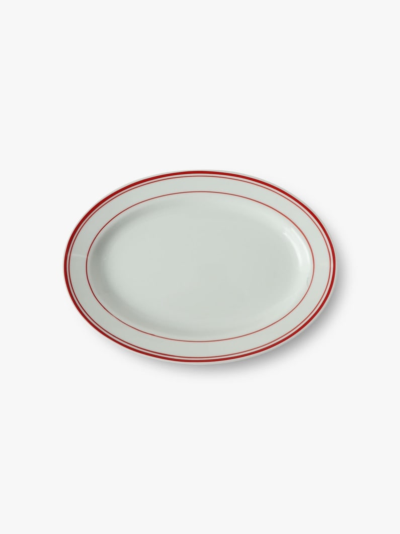 3 Line Oval Plate（L） 詳細画像 red 1
