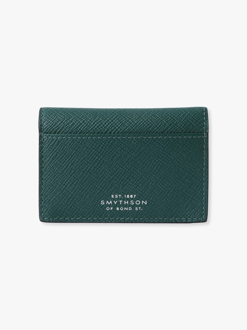 パナマ フォールディッド カードケース ウィズ スナップクロージャー 詳細画像 dark green
