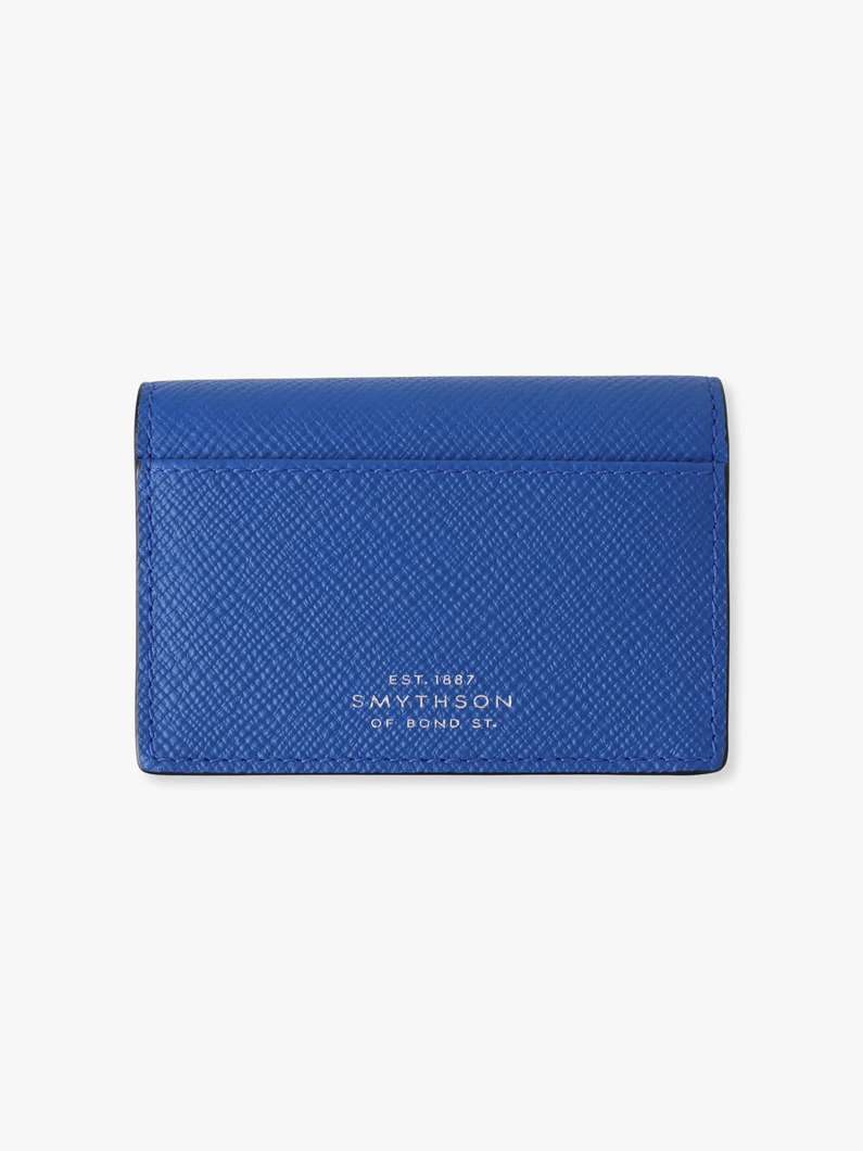 パナマ フォールディッド カードケース ウィズ スナップクロージャー 詳細画像 blue