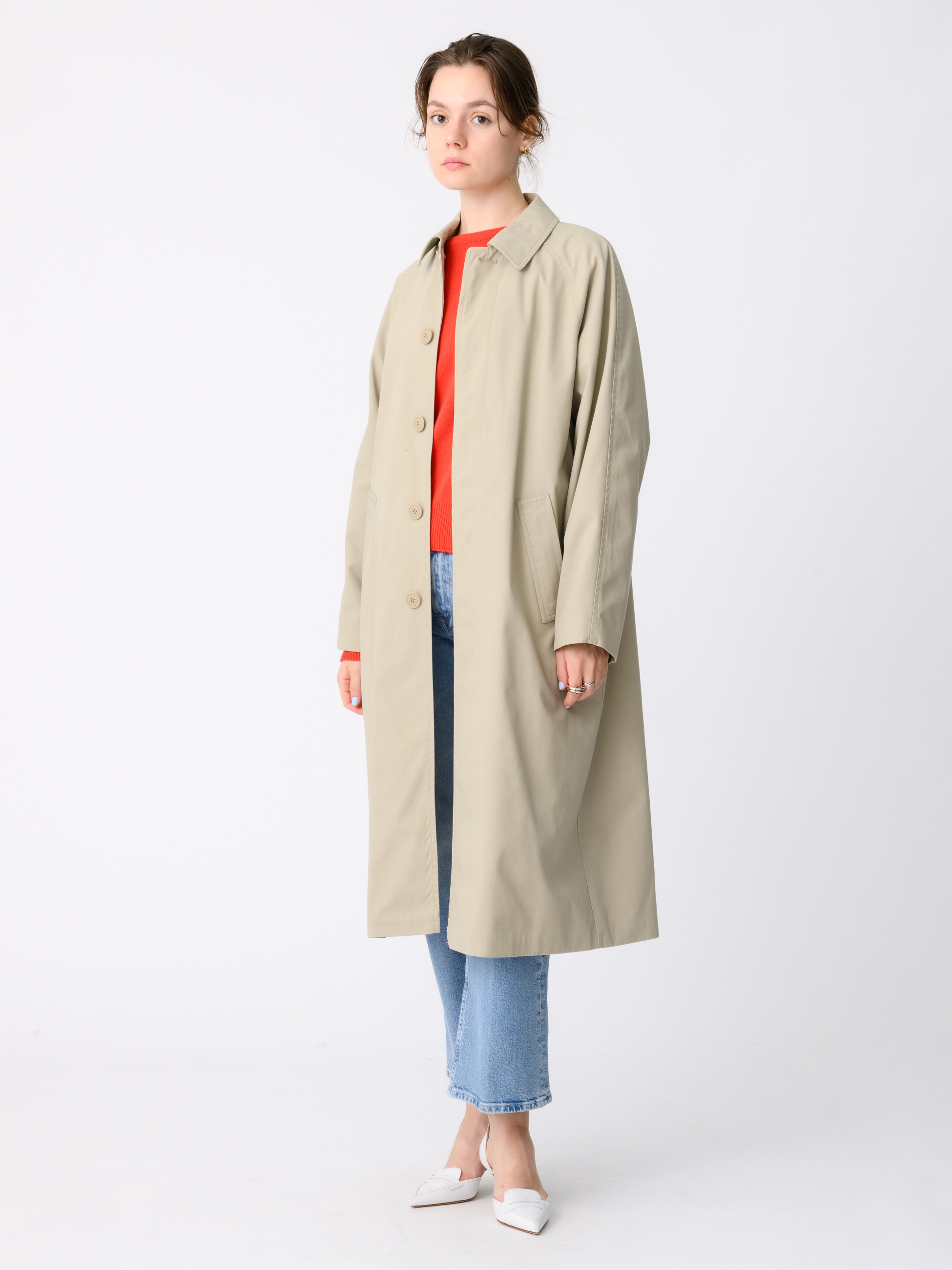 ジャケット・アウター Ron Herman Double Cloth Balmacaan Coat L Ron Herman Double Cloth Balmacaan Coat L