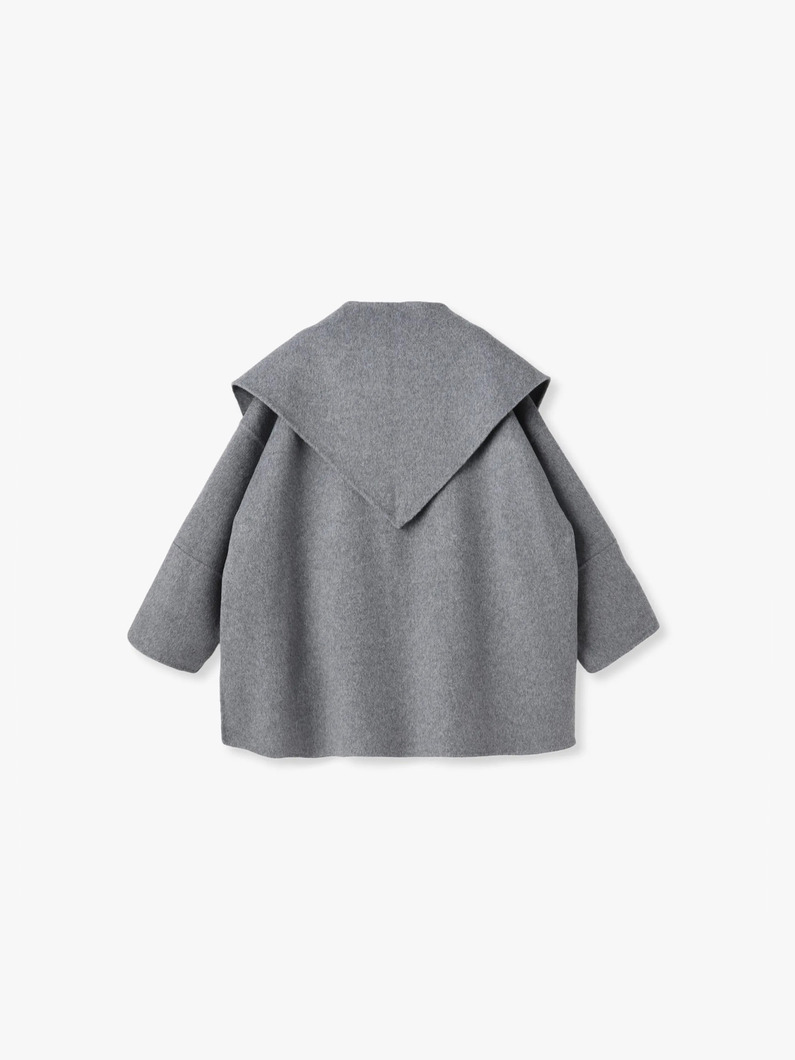 ウール ショートコート & スカーフ 詳細画像 black 1