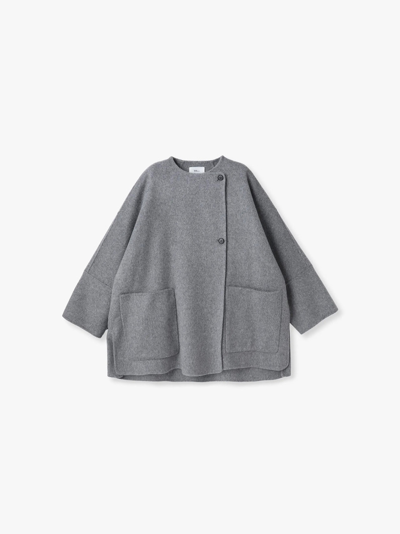 ウール ショートコート & スカーフ 詳細画像 black 3