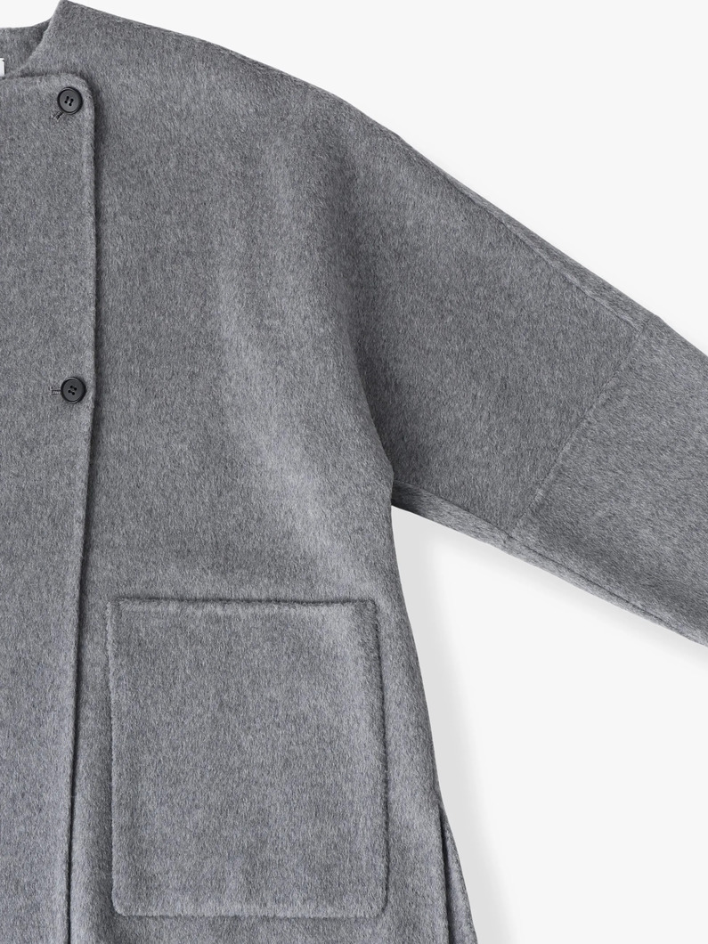 ウール ショートコート & スカーフ 詳細画像 black 4