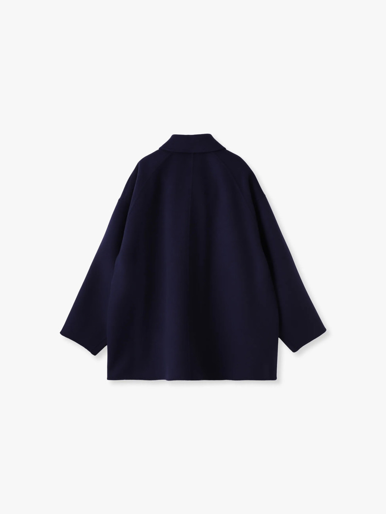 【美品】ebure ロンハーマン別注　リュクスビーバーショートコート　ネイビー エブール ロンハーマン 別注 リュクスビーバー ショートコート