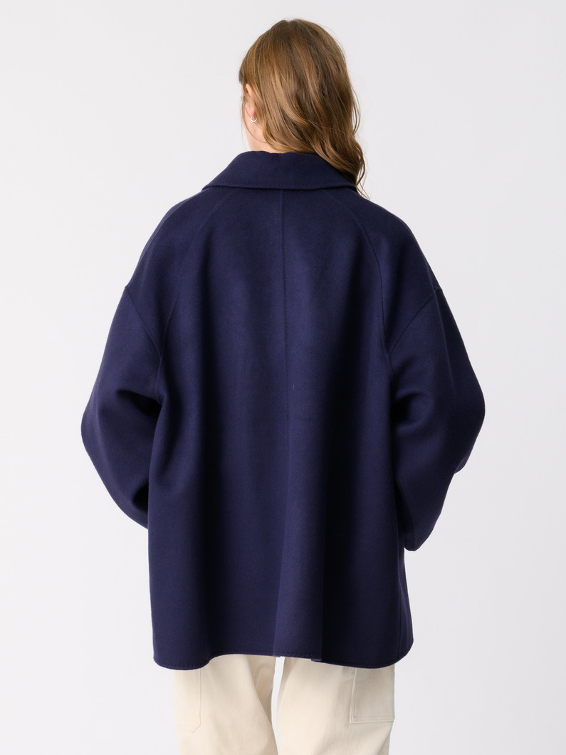 リュクスシャルムビーバー ショートコート 詳細画像 dark blue 2