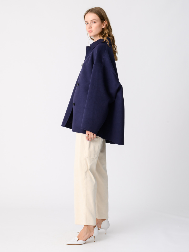 リュクスシャルムビーバー ショートコート 詳細画像 dark blue 3