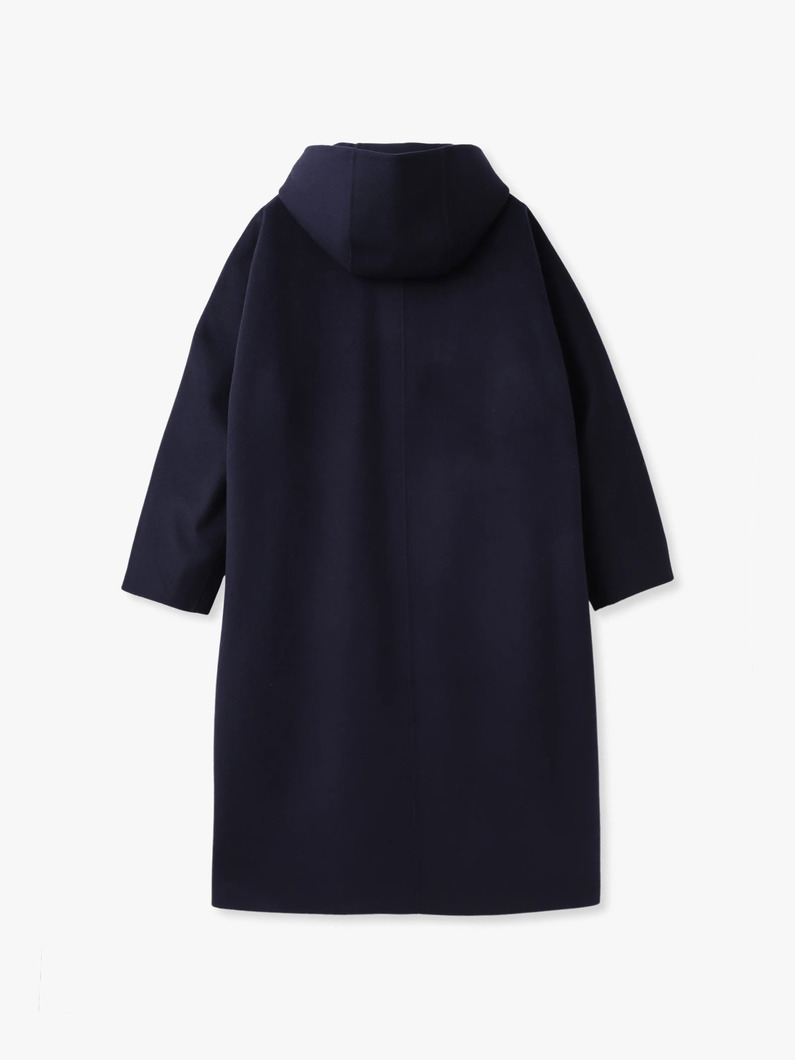 ウール フーディー ロングコート 詳細画像 navy 1