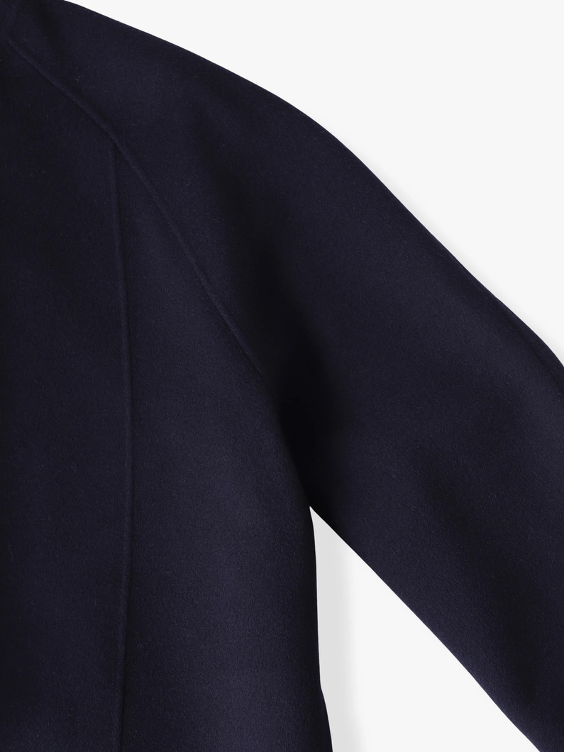 ウール フーディー ロングコート 詳細画像 navy 2