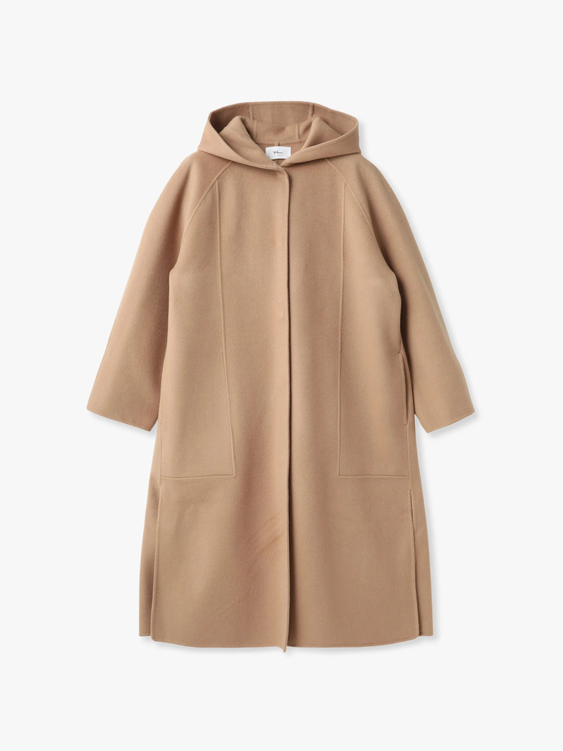 ウール フーディー ロングコート 詳細画像 camel 5