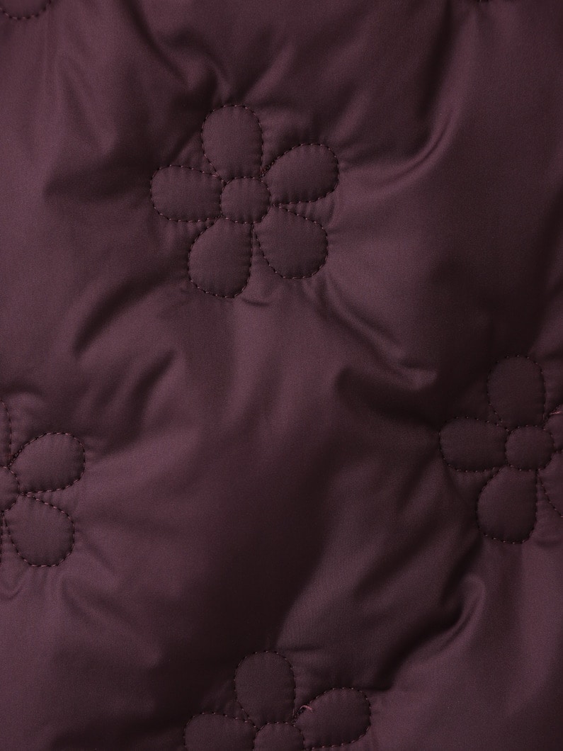 フラワーモチーフ ビッグ パフコート 詳細画像 burgundy 3