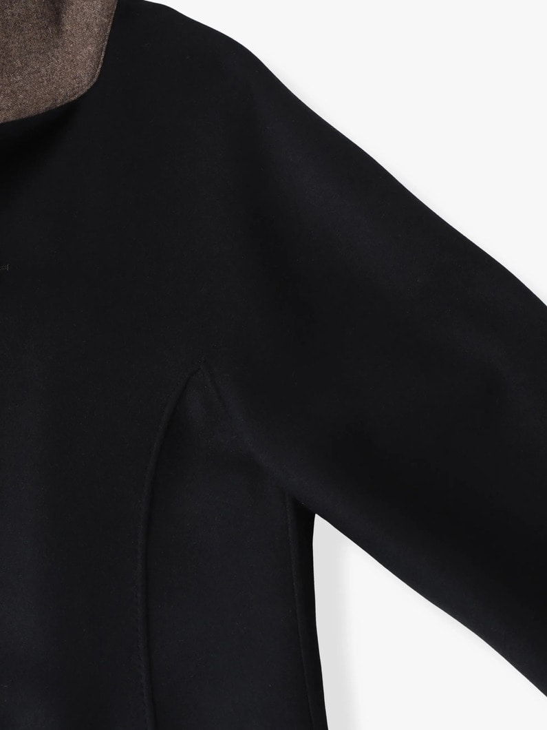 ウールナイロン フレアロングコート 詳細画像 red 2